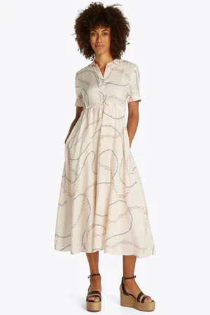 Tommy Hilfiger Voile Short Sleeve Shirt Dress40