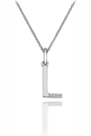 Hot Diamonds Zilveren ketting met micro-hanger met initiaalEén