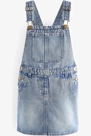 Next 100% Cotton Denim Pinafore Dress (3-16yrs)15 Jaar (170cm)