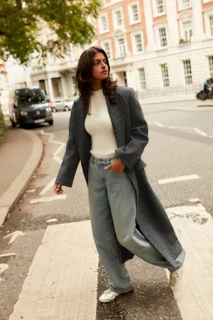 Next Premium Wool Blend Textured Coat48 Petite