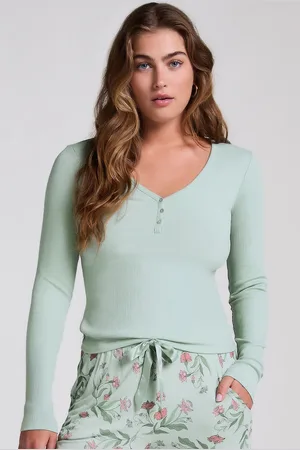 Hunkemöller Hunkemöller Green Long-Sleeved Pyjama Top2X-Large
