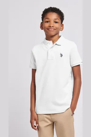 U.S. Polo Assn. U. S. Polo Assn. Boys Double Horsemen Pique 100% Cotton Polo Shirt7