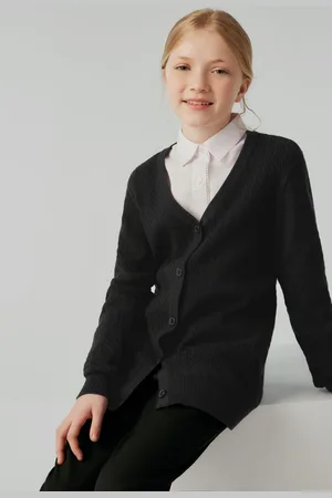 Clarks Senior Girls School Longline Cable Cardigan15 Jaar (170cm)