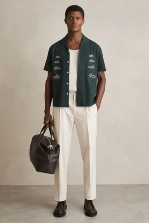 Reiss Goya Cotton Floral Embroidered ShirtX-Small