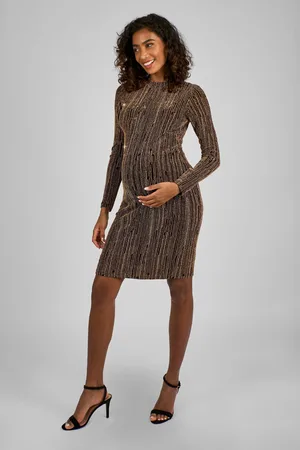 JoJo Maman Bébé Sparkle High Neck Maternity Mini DressM