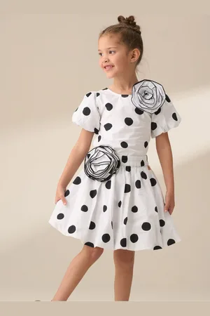 Angel & Rocket Amari 100% Cotton Spotty Puffball Skirt140146cm