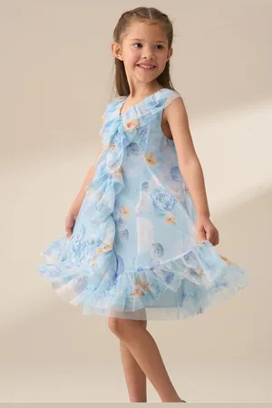 Angel & Rocket Lia Printed Frill Mesh Dress152158cm