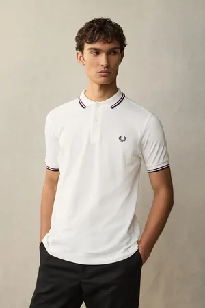 Fred Perry Poloshirt met twee contrasterende streepjes voor heren, gemaakt van 100% katoenXXL