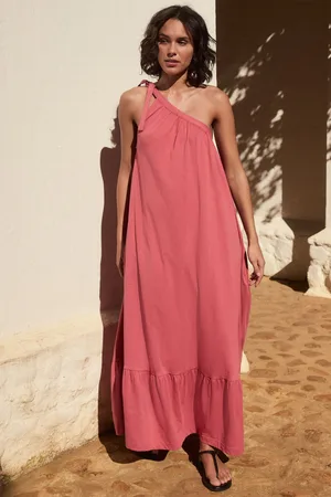 Next One Shoulder 100% Cotton Midi Dress44
