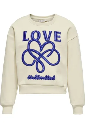 ONLY Grey Graphic Logo Love Sweatshirt13