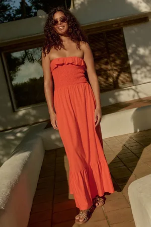 Next 100% Cotton Bandeau Frill Summer Midi Dress38 Tall