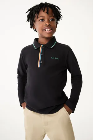 Paul Smith Boys Long Sleeve Signature 100% Cotton Polo Shirt8