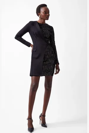 French Connection Xia Ponte Sequin Jersey Blazer Mini Dress40