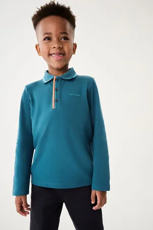 Paul Smith Boys Long Sleeve Signature 100% Cotton Polo Shirt6