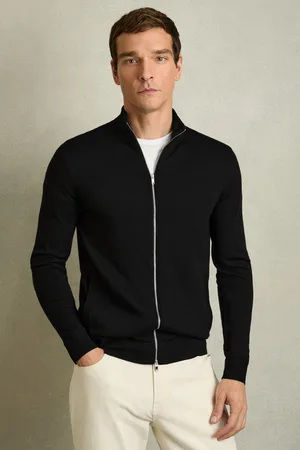 Reiss Hampshire vest van merinowol met trechterkraagXL