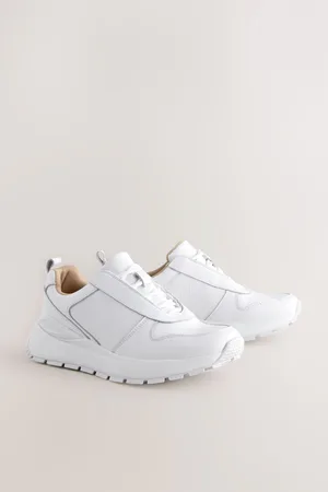 Next Forever Comfort Leather Wedge Lace Up TrainersEU 37 (UK 4)