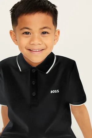HUGO BOSS 100% Cotton Short Sleeved Logo Polo Shirt14 Jaar (164cm)