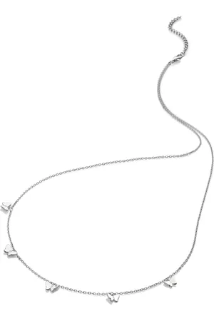 Hot Diamonds Silver Tone Flutter NecklaceEén