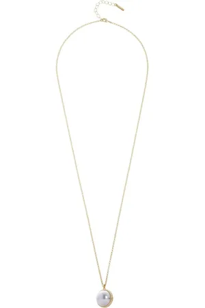 Karen Millen Gold Tone Large Pearl Ball Pendant Necklaceeen