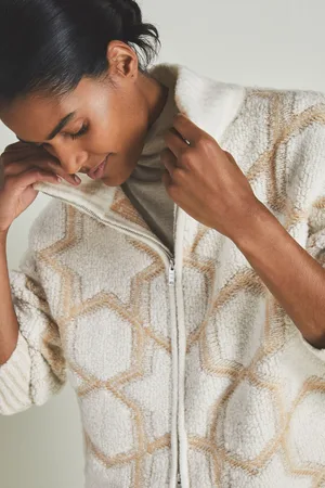 Reiss LES 100 CIEL Les 100 Ciels Cashmere-Blend Bouclé JacketM
