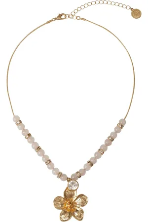 Bibi Bijoux Gold Tone Flower Bead Necklaceeen