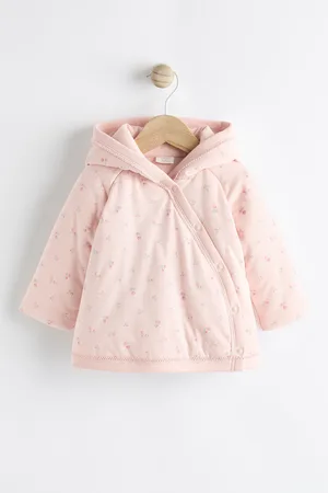 Next Hooded Cosy Jersey Wadded Baby Wrap Jacket (0-18mths)3
