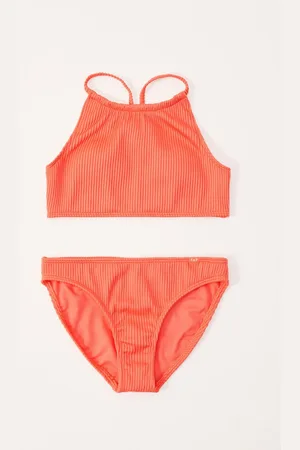 Abercrombie & Fitch Orange High Neck Bikinis15