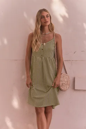 Next 100% katoenen cami-zomerjurk met knoopsluiting42 Tall