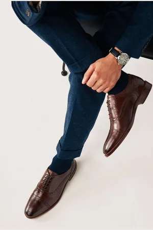 Next Leather Oxford Toecap Brogues ShoesEU 41 (UK 7)