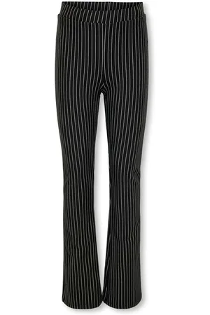 ONLY Striped Flare Leg Black Trousers10 Jaar (140cm)
