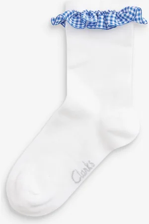 Clarks Girls Ankle School Socks 2 PackUK 6