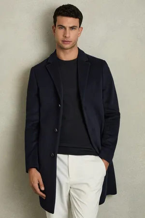 Reiss Gable Epsom jas van wolmix met enkele rij knopen3XL