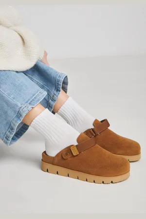 Simply Be Suede Chunky Mules In Wide FitEU 40 (UK 7)