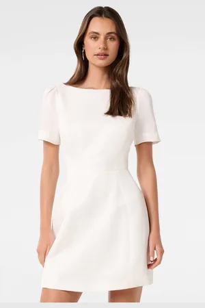 Forever New Simone Bow Back Mini Dress with a Touch of Linen42
