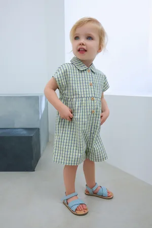 Next Shirt Collar 100% Cotton Playsuit (3mths-7yrs)6268cm