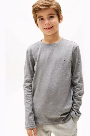 Tommy Hilfiger Signature Essential Long Sleeve 100% Cotton T-Shirts 2 Pack128134cm