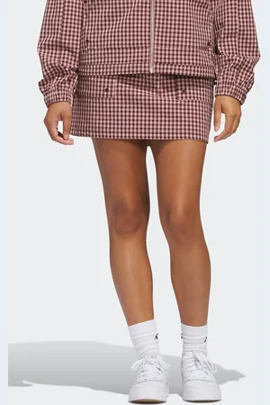adidas Burgundy Red Ultimate365 Gingham SkirtS Reg