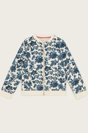 Monsoon Floral Print Quilted 100% Cotton Bomber Jacket11