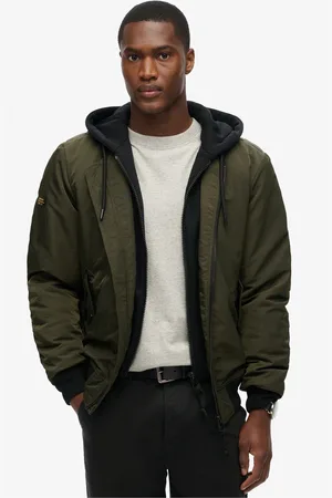 Superdry MA1 bomberjack in legerlook met capuchonM