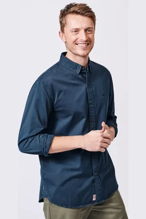 Aubin Hessle Garment Dyed Cotton ShirtL
