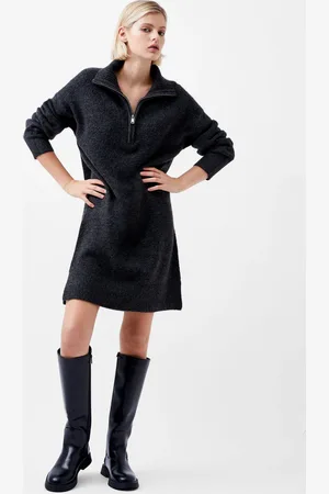 French Connection Maddox Half Zip Long SLeeves DressXL