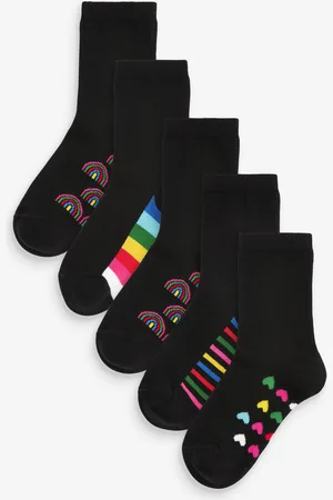 Next Cotton Rich Footbed Ankle School Socks 5 PackUK 6