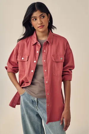 Next Print Oversized denim-shirt van 100% katoenM Reg