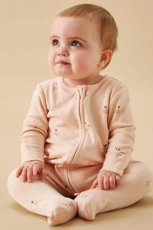 Mori Pink Ballerina Organic Cotton/Bamboo 2-Way Zip Sleepsuit50cm