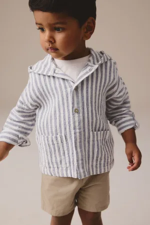 Next Long Sleeve Stripe Hooded Shirt (3mths-7yrs)2