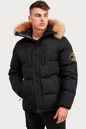 Zavetti Canada Mens Oshawa 2.0 Puffer Parka Jacket with Detachable Faux FurXS