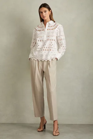 Reiss Enid Cotton Embroidered Shirt32