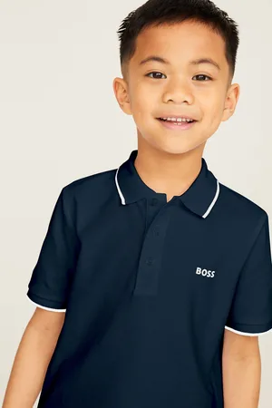 HUGO BOSS 100% Cotton Short Sleeved Logo Polo Shirt6 Jaar (116cm)