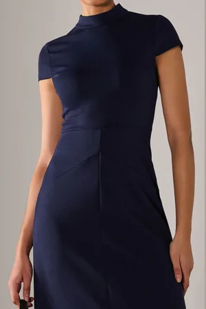 Jolie Moi Ponte Cap Sleeve Midi Dress44