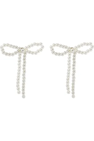 Bibi Bijoux Cream Pearl Bow Earringseen